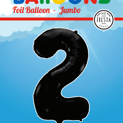 Ballon de baudruche Figure 2 Noir XL 86cm vide