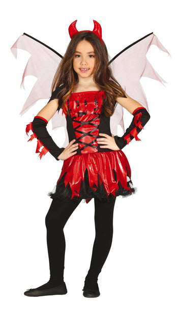 Costume d'Halloween Diable Fille Rouge