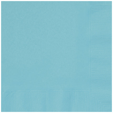 Serviettes de table turquoise 2 couches 33cm 20pcs