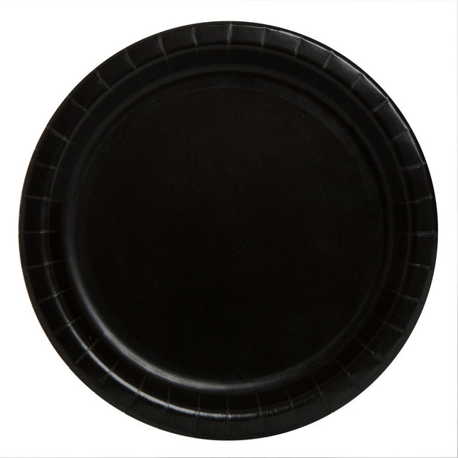 Assiettes noires 17.5cm 8pcs