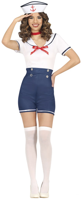 Costume Bleu Blanc Dames Sailor