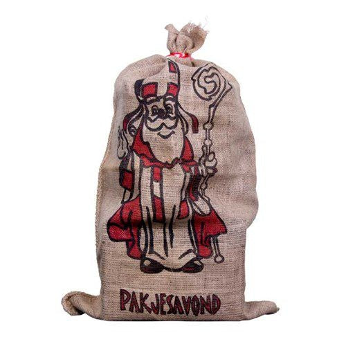 Le sac de Saint-Nicolas en jute 2 couleurs