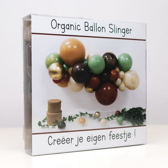 Kit de ballons de baudruche DIY Bio Happy Birthday Naturel