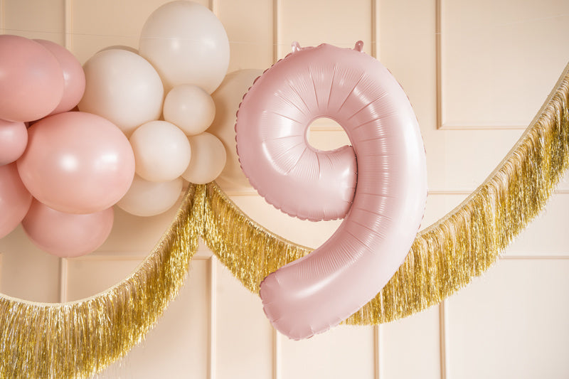 9 Year Figure Balloon Light Pink Empty 72cm