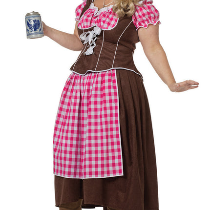 Robe Dirndl rose Oktoberfest Ladies Long