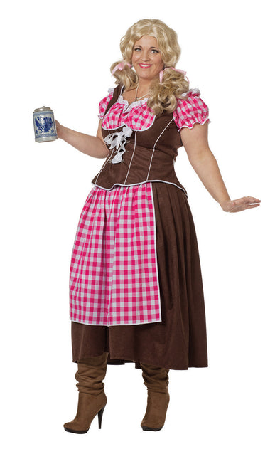 Robe Dirndl rose Oktoberfest Ladies Long