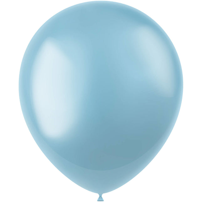 Ballons de baudruche bleu ciel métallisé 33cm 10pcs