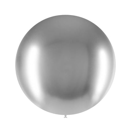 Ballon géant argenté chromé 60cm