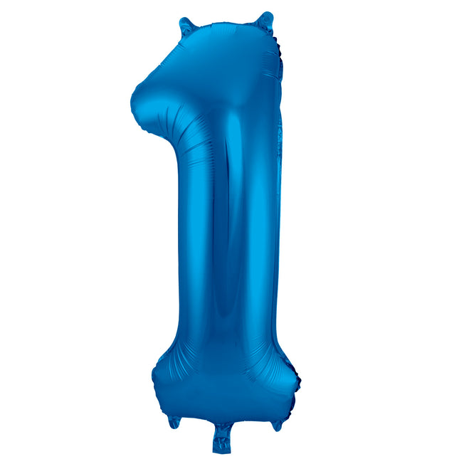 Ballon de baudruche Figure 1 Bleu Métallique XL 86cm Vide