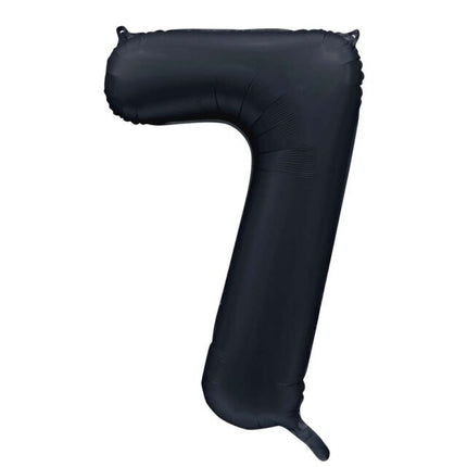 Ballon noir 7 ans brillant 86 cm