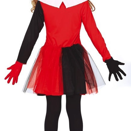 Costume d'Halloween Harlequin enfant noir et rouge