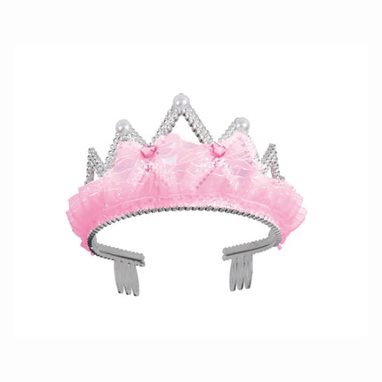 Couronne de princesse noeud rose