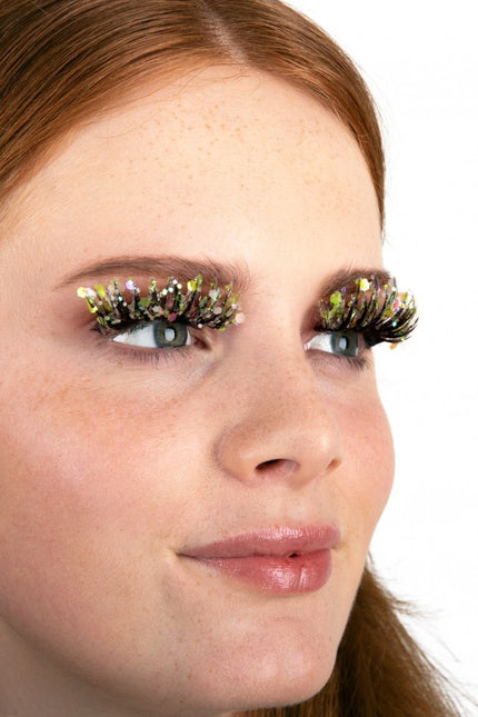 PXP Fake Lashes Glitter Glow In The Dark Lime Calypso