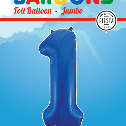 Ballon de baudruche Figure 1 Bleu XL 86cm vide