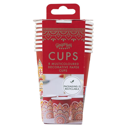 Gobelets Diwali 266ml 8pcs