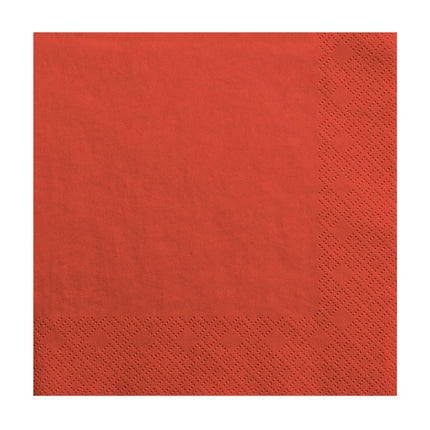 Serviettes de table rouges 3 couches 33cm 20pcs