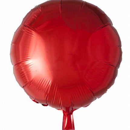 Ballon à l'hélium rond rouge 46cm vide