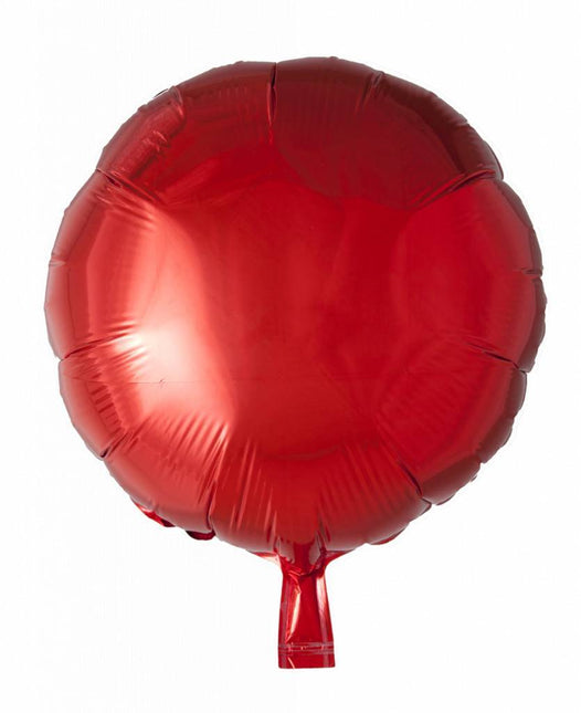 Ballon à l'hélium rond rouge 46cm vide