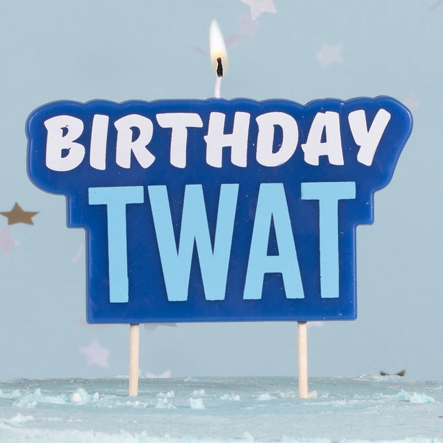 Bougie bleue Birthday Twat 5.8cm