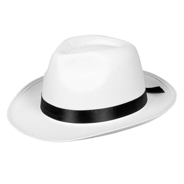 Chapeau Mafia Blanc 38cm