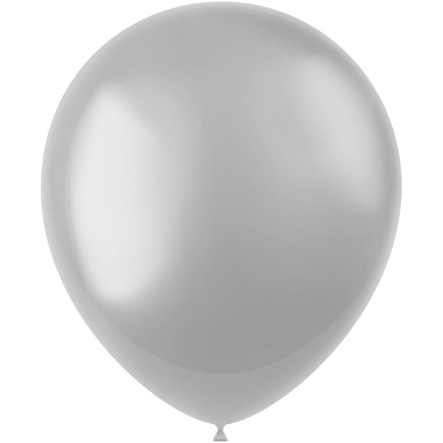 Ballons de baudruche argentés Metallic Moondust Silver 33cm 50pcs