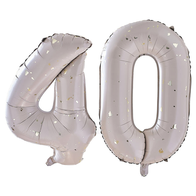 Ballon numéro 40 ans vide 60cm