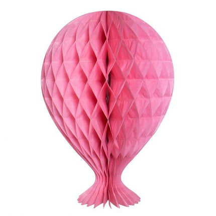 Ballon nid d'abeille rose clair 37cm