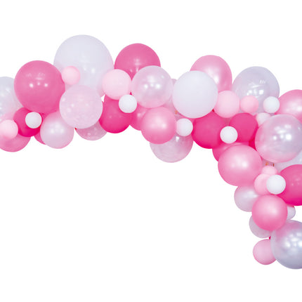 Arche de ballons fait maison set rose 4m