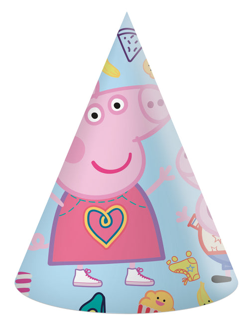 Chapeaux de fête Peppa Pig 6 pièces