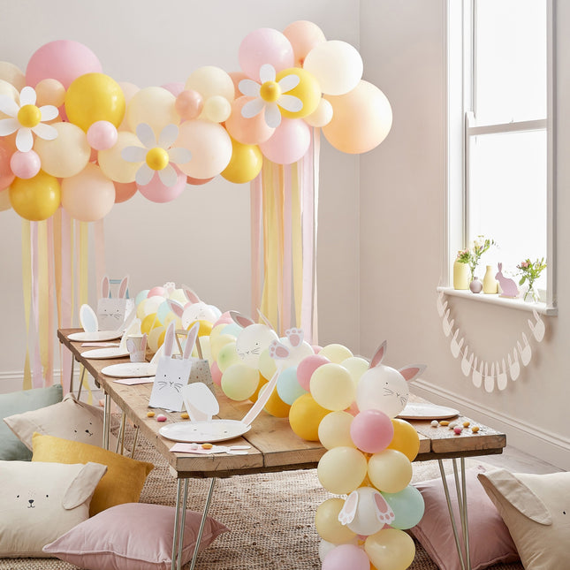 Arche de ballons Fleurs pastel