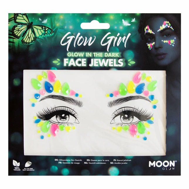 Moon Glow Bijoux de visage phosphorescents Glow Girl