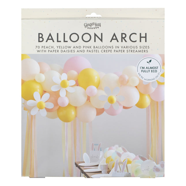 Arche de ballons Fleurs pastel