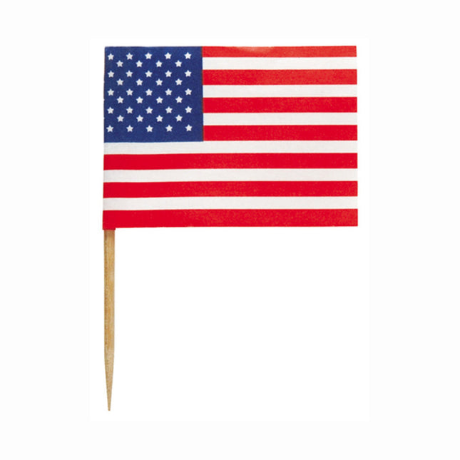 Autocollants du drapeau des Etats-Unis 6.5cm 30pcs