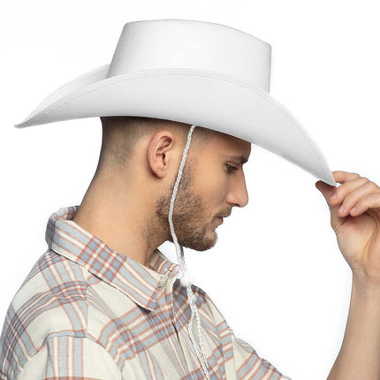 Chapeau de cow-boy blanc