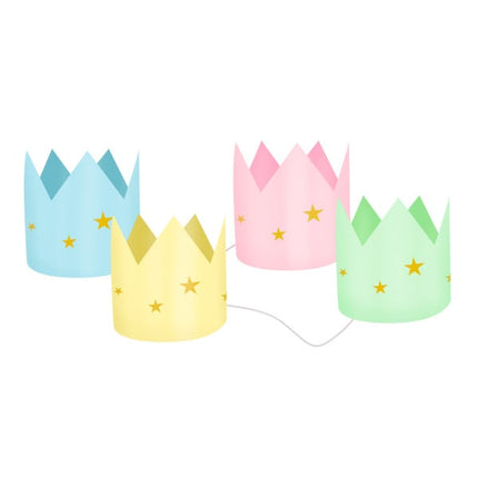 Chapeaux de fête Crazy Cake Crown 8pcs