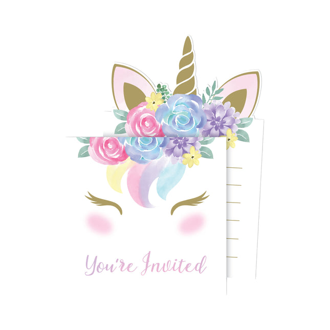 Invitations Licorne 15m 8pcs