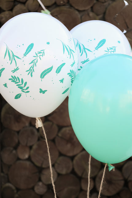 Ballons Nature Vert 33cm 6pcs