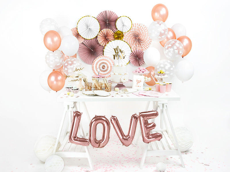 Ensemble de ballons à lettres Love Rose Gold Vide 1.4m