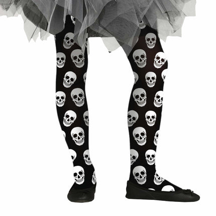 Legging d'Halloween Fille à tête de mort