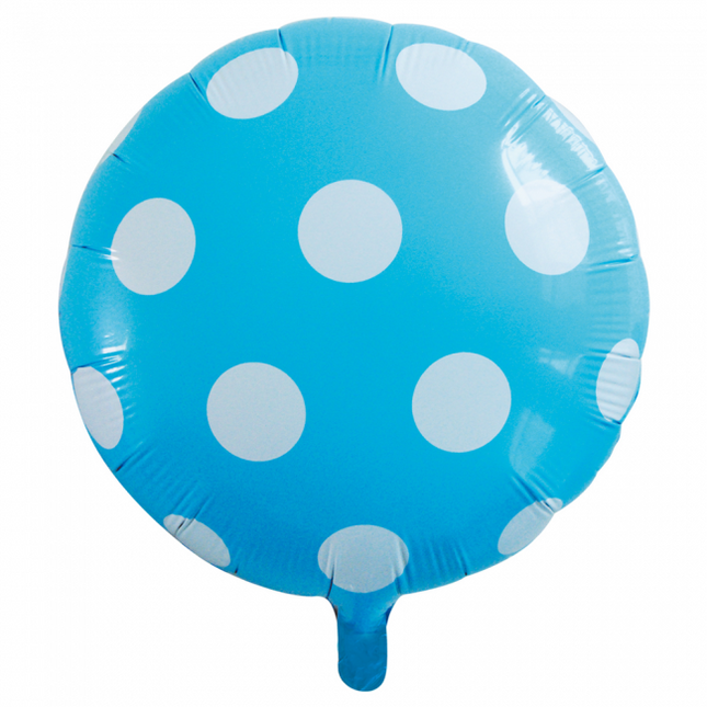 Ballon d'hélium Dots Light Blue 45cm Vide