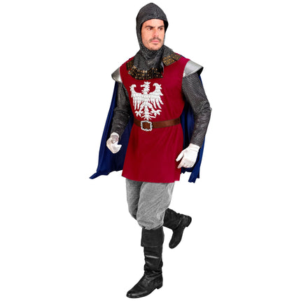 Costume de chevalier avec capuche pour homme