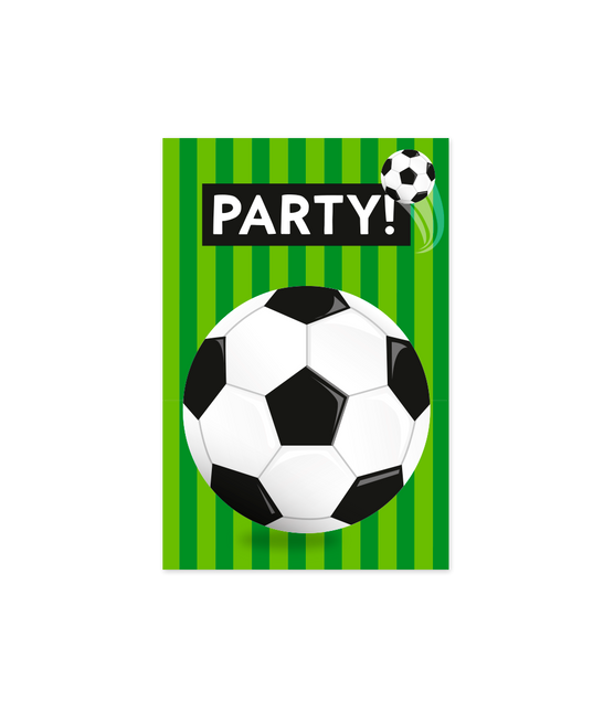 Invitations pour le football Vert 6pcs