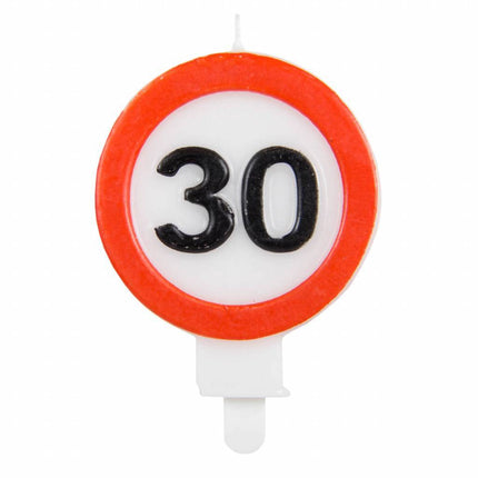 Bougie 30 ans Panneau de signalisation 8cm