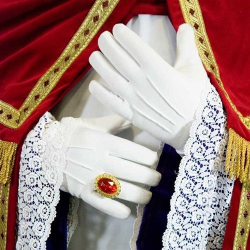 Gants blancs en coton épais de luxe