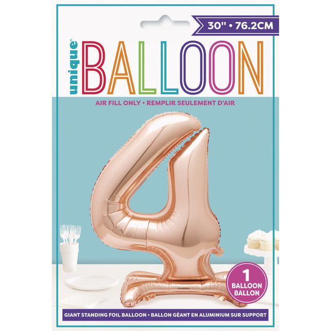 Ballon de baudruche Figure 4 Rose Gold Standard 76cm