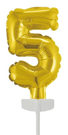 Décor de gâteau doré 5 ans Ballon de baudruche 12.5cm