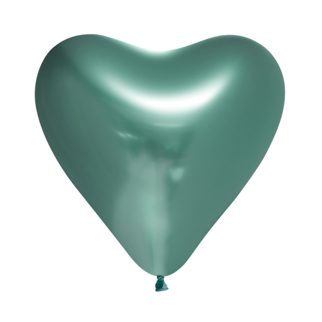 Ballons en forme de coeur Vert 30cm 6pcs