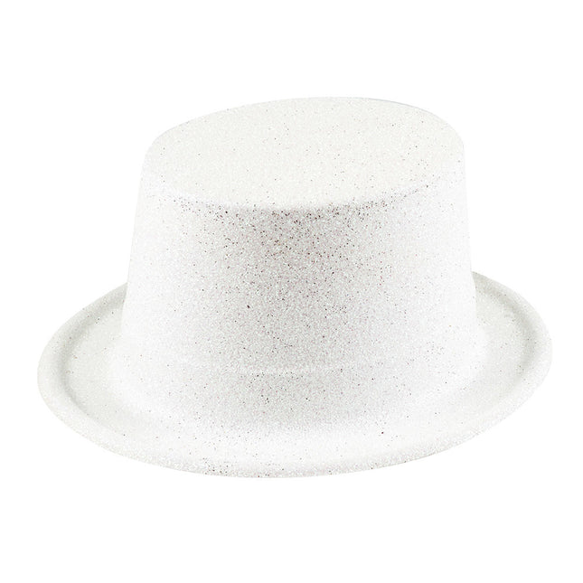 Chapeau blanc pailleté 29cm