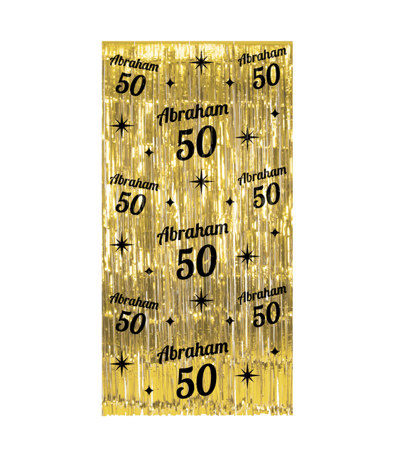 Abraham Door Curtain Gold Black