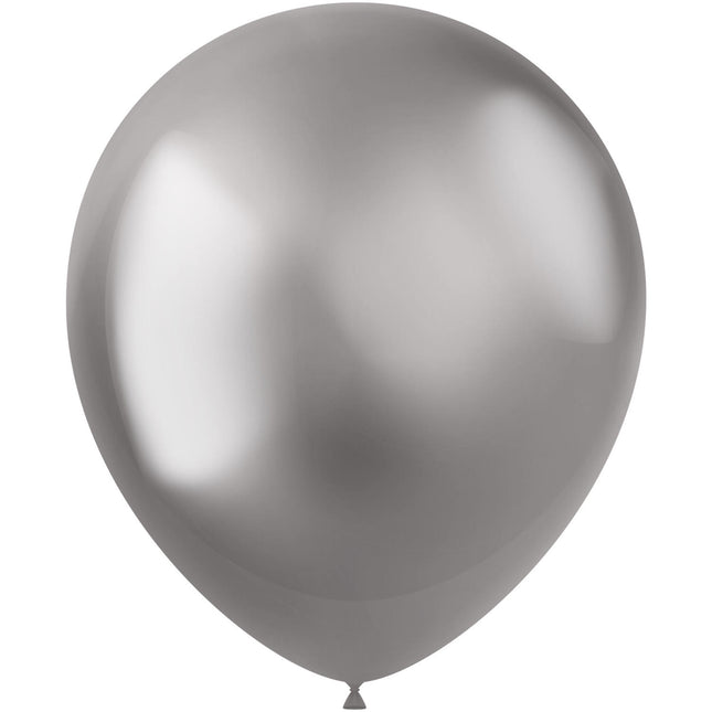 Ballons argentés chromés 33cm 10pcs